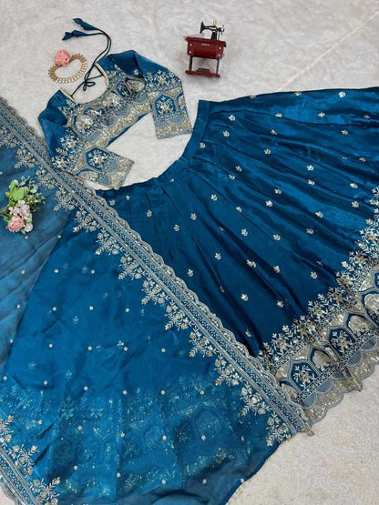 Zimi-Rama Color Chinon Silk Thread With Sequence Work Designer Lehenga Choli