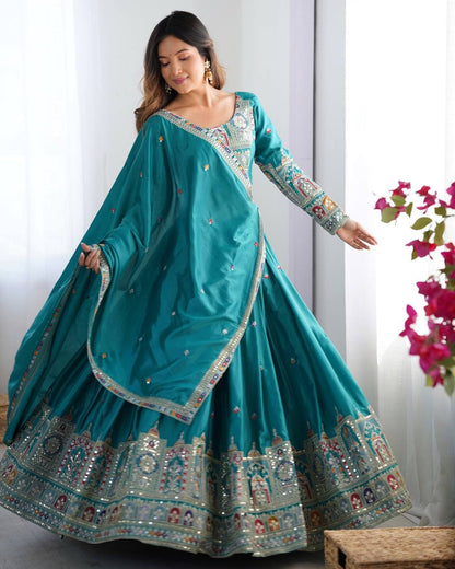 Taj-Rama Traditional Sequence & Embroidery Work Lehenga