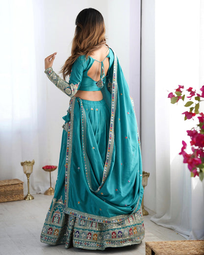 Taj-Rama Traditional Sequence & Embroidery Work Lehenga