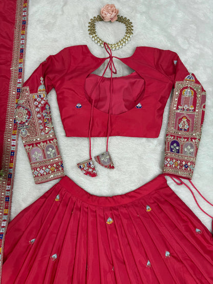 Taj-Maroon Trendy Sequence & Thread Work Maroon Lehenga Choli