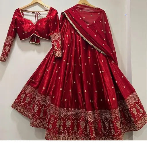 Savariya-Maroon- Lehenga