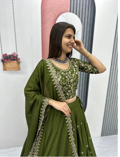 Hathi-Green-Lehenga