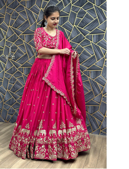 Hathi-Pink-Lehenga