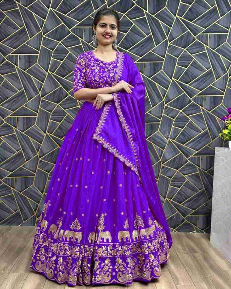 Hathi-Purple-Lehenga