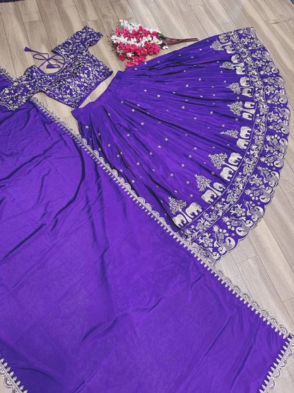 Hathi-Purple-Lehenga