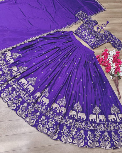 Hathi-Purple-Lehenga