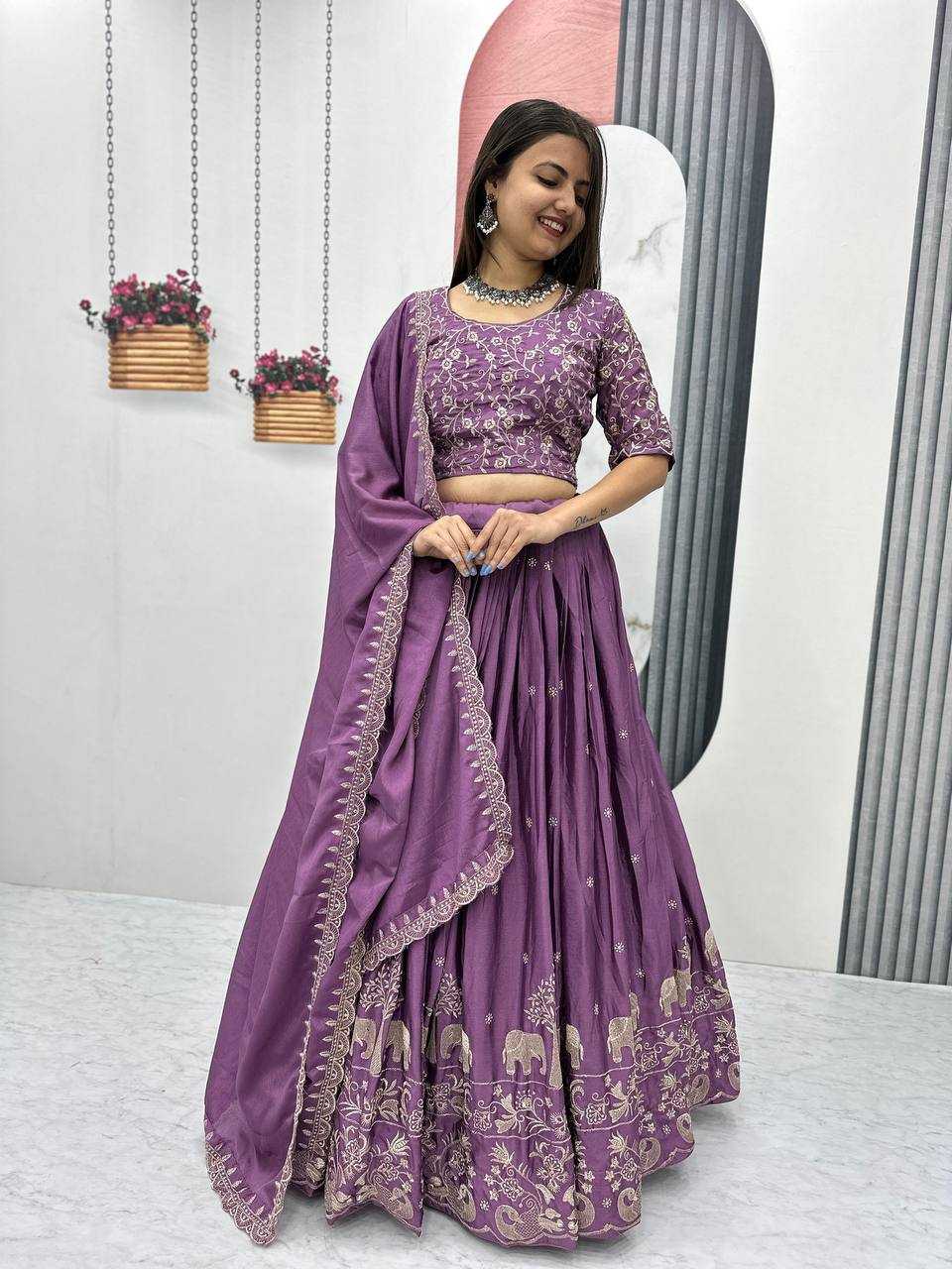 Hathi-wine-Lehenga