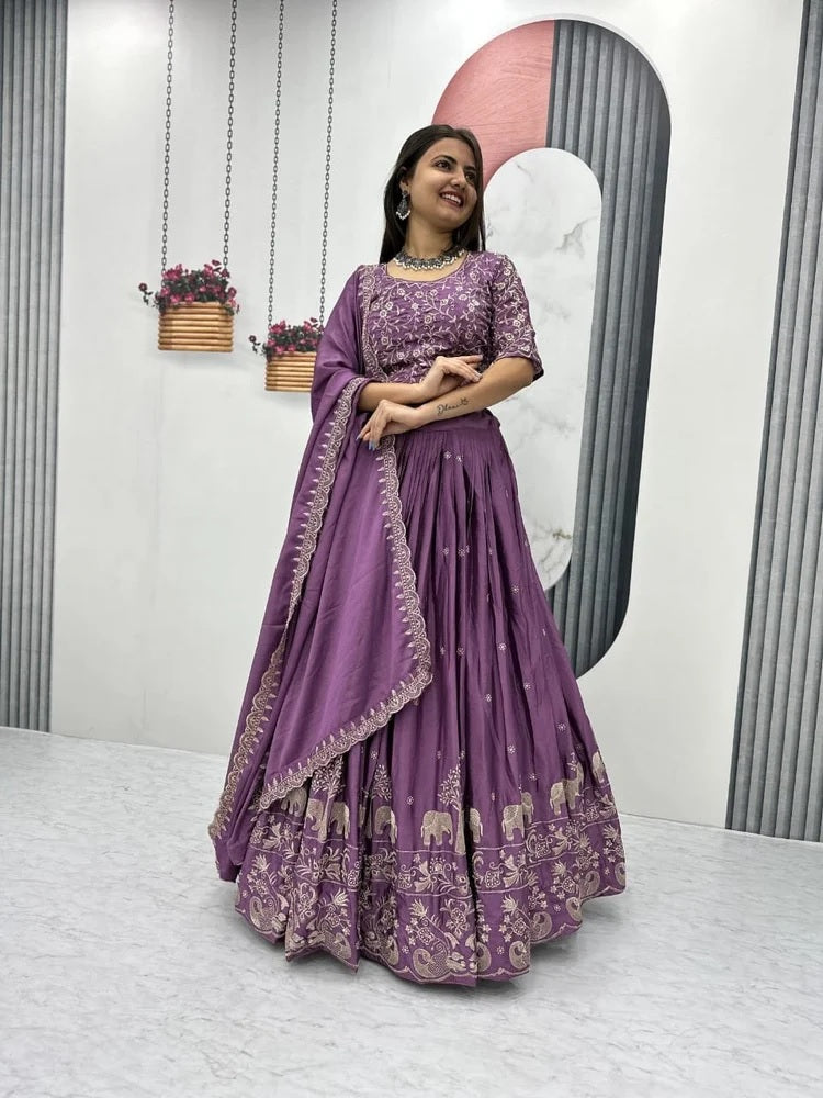 Hathi-wine-Lehenga